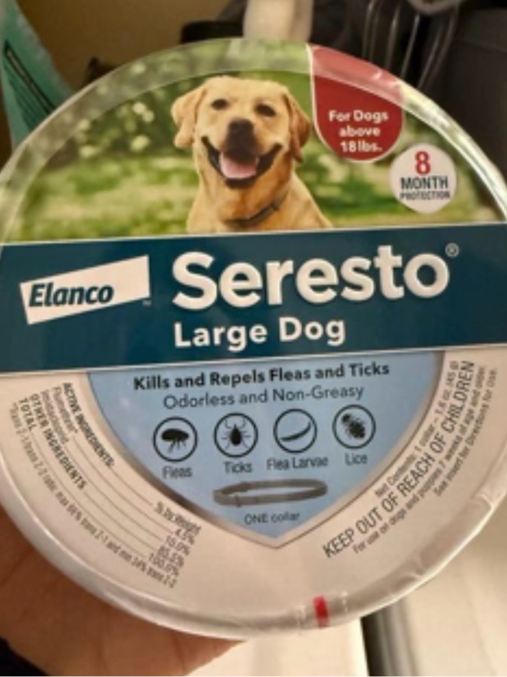 Elan Seresto Large Dog Flea & Tick Collar